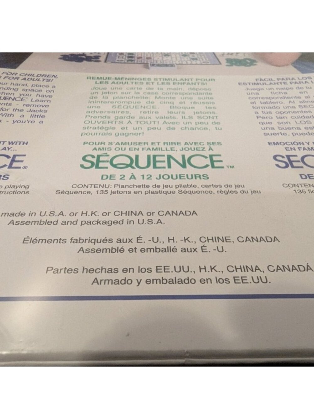 Sequence Original Game, Trilingual, with French and Spanish Instructions By Jax - Picture 5 of 11